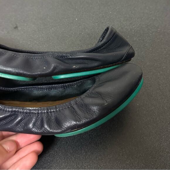 Tieks California Navy Italian Leather Ballet Flat Shoes Travel Size 7 - Picture 5 of 15
